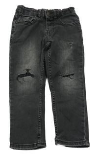 Černé skinny rifle s dírami 