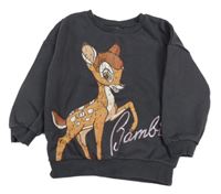 Tmavošedá mikina s Bambim Disney