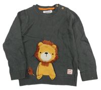Šedý svetr s lvíčkem F&F