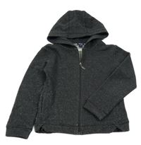 Tmavošedá třpytivá propínací mikina s kapucí kiabi