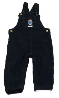 Tmavomodré laclové manšestráky s Paddingtonem