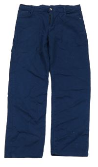 Tmavomodré plátěné kalhoty 