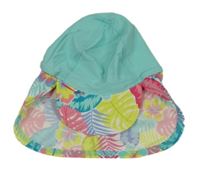 Světlemodro-barevná květovaná UV kšiltovka Alive