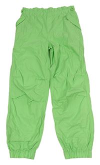 Zelené plátěné cuff kalhoty Primark