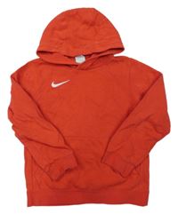 Červená mikina s logem a kapucí Nike