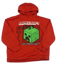 Červená mikina - Minecraft s kapucí zn. Primark