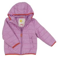 Fialová šusťáková lehce zateplená bunda s kapucí Mini Boden