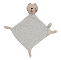 Bílo-růžový plyšový usínáček s kočičkou 