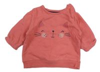 Růžová mikina s kočičkou F&F