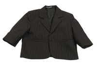 Hnědé pruhované slavnostní sako 