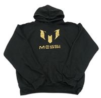 Černo-zlatá mikina s číslem - Messi a kapucí 