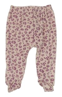 Růžovo-fialové plyšové polodupky s leopardím vzorem DKNY 