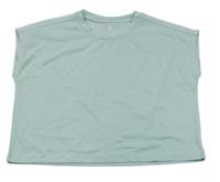 Světlemodré sportovní crop tričko 