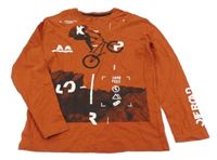 Cihlové triko s cyklistou C&A