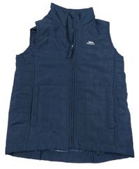 Tmavomodrá šusťáková funkční vesta Trespass