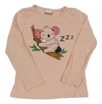 Růžové pyžamové triko s koalou Kids