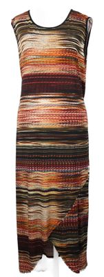 Dámské červeno-hnědé-černé vzorované midi šaty Saloos 