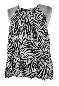 Nové - Dámský černo-bílý vzorovaný top George 