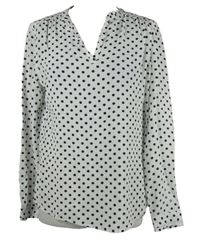 Dámská bílo-černá puntíkovaná halenka Cinque 