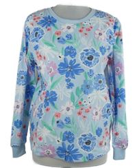 Dámské světlemodré květované pyžamové triko F&F