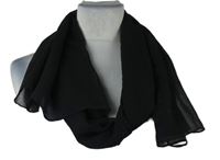 Dámská černá vzorovaná šifonová šála 