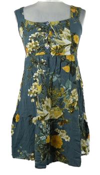 Dámské tmvomodré kytičkované šaty Next 