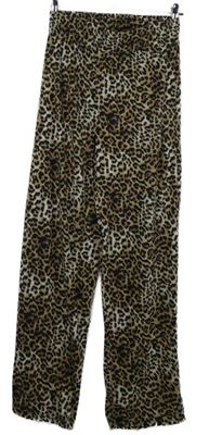 Dámské černo-hnědé vzorované volné kalhoty Janina 