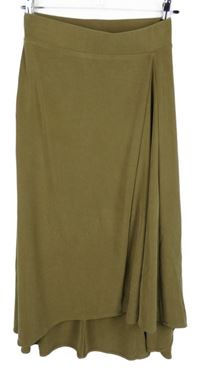 Dámská olivová midi sukně Primark 