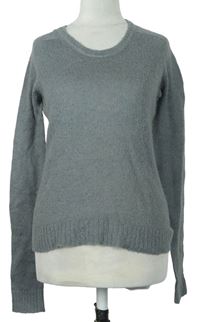 Dámský šedý vlněný svetr Zara 