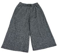 Černo-stříbrné culottes kalhoty Primark