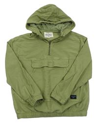 Khaki mikina s kapsou a kapucí M&S