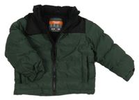 Khaki-černá šusťáková zimní bunda Primark 