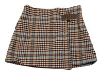 Barevná kostkovaná vlněná sukně Next