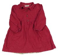 Fuchsiové manšestrové šaty Mini Boden