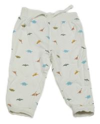 Bílé tepláky s dinosaury Ergee