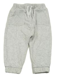 Bílo-šedé melírované tepláky George