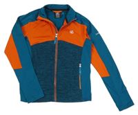 Petrolejovo-oranžová fleecovo/sportovní propínací mikina Dare 2B