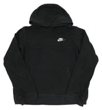 Černá mikina s logem a kapucí Nike