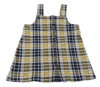Modro-žluto-bílé kostkované šaty F&F