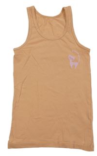 Hnědo-oranžové tílko s kočičkou Kiki&Koko