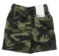 Nové - khaki-zelené vzorované teplákové kraťasy George