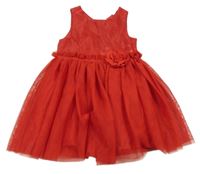 Červené šaty s tylovou sukní H&M