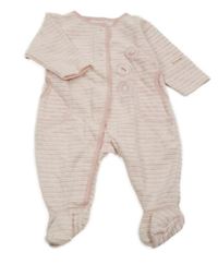 Světlerůžový pruhovaný overal Topolino