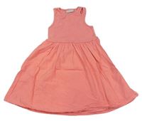 Růžové žebrovano/plátěné šaty Matalan