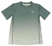 Khaki ombré sportovní tričko s nápisem H&M