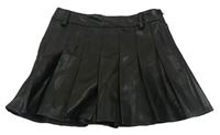 Černá koženková skládaná sukně Zara