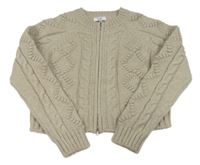 Béžový propínací crop svetr Primark