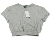 Nové - Šedá úpletová crop vesta New Look