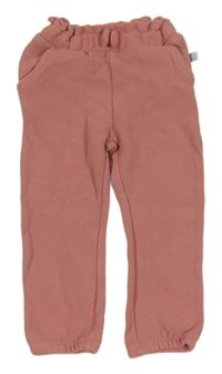 Růžové žebrované tepláky Liegelind