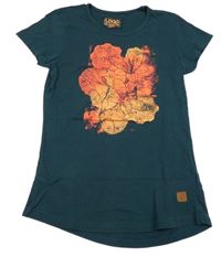 Tmavozelená tunika s květy Loap